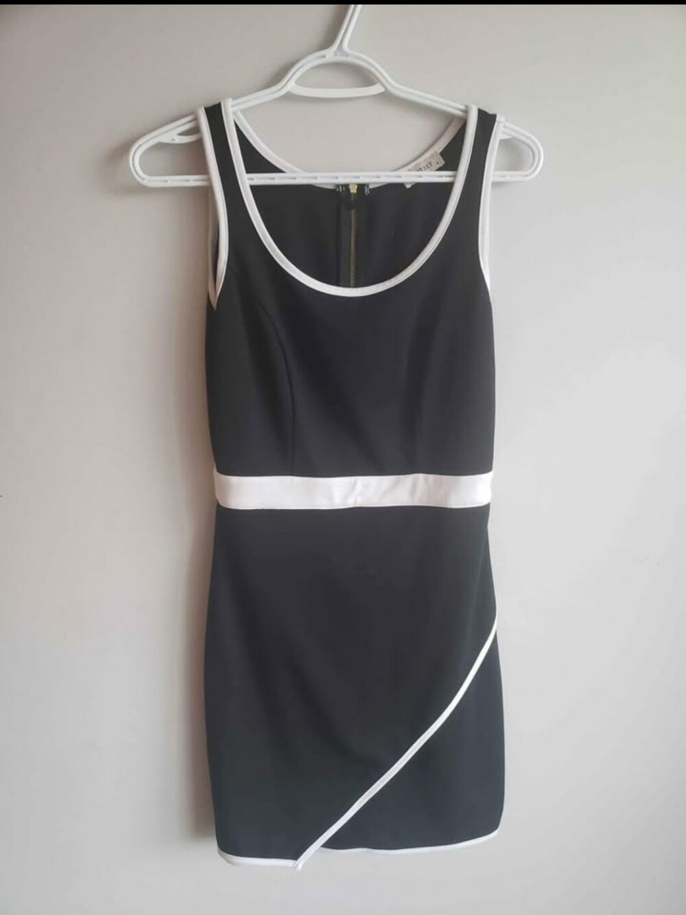 Smart Set Black Mini Dress with White Trim